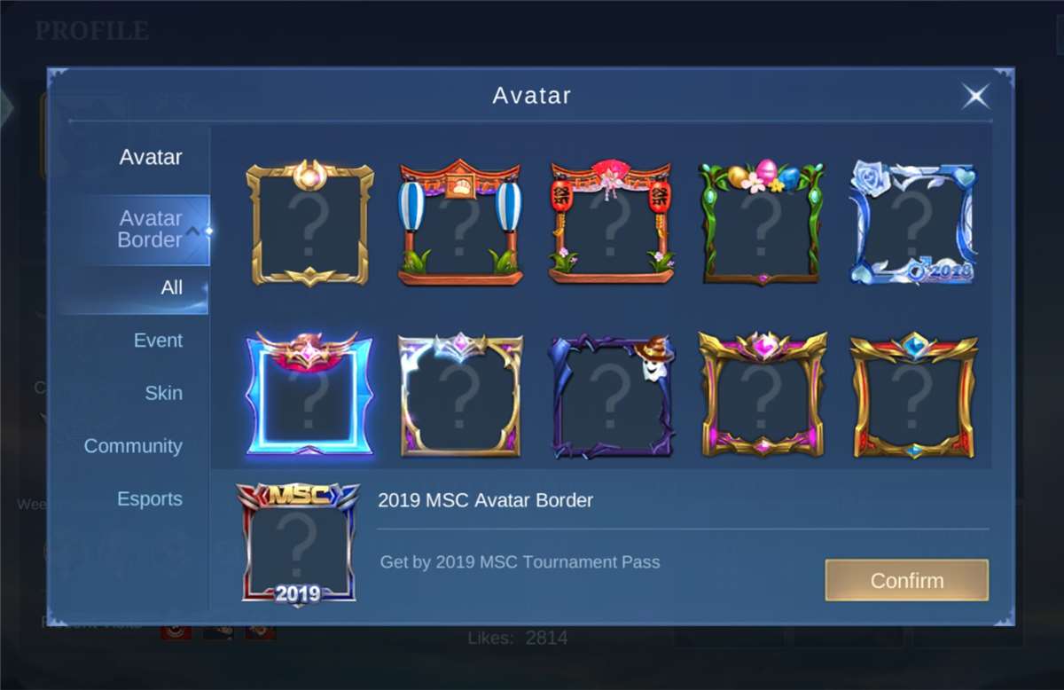 Game account sale Mobile Legends